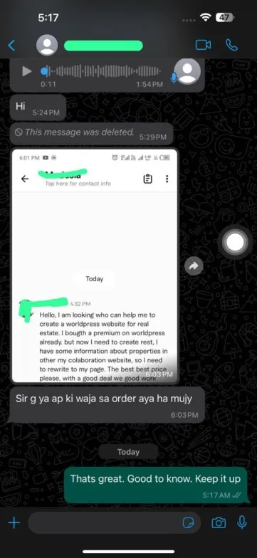 Student testimonial